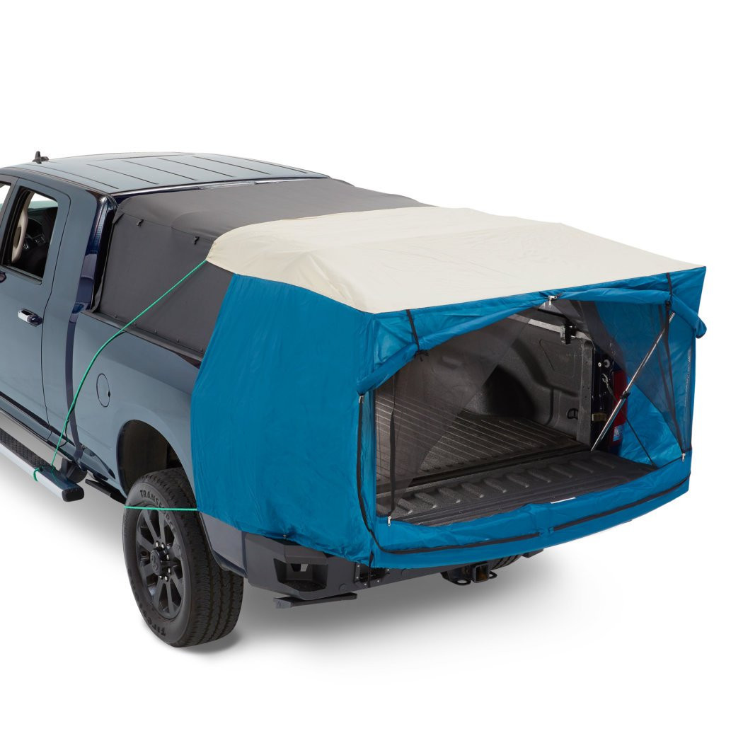 EighteenTek Upgraded Pickup Truck Tent, Waterproof PU2000mm Double Layer  Pop Up Camper Shell Adjustable for 5.5-8 FT Truck Bed, Portable Truck Bed
