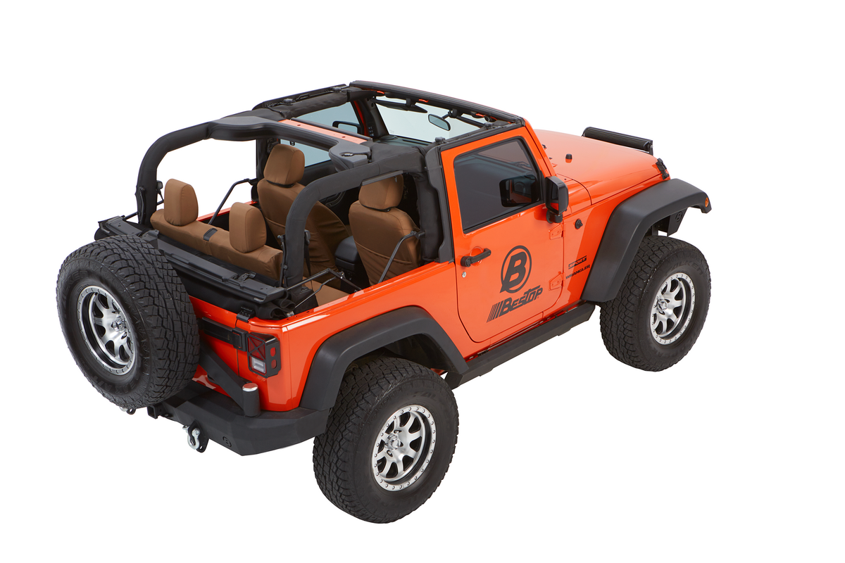 Trektop® Glide™ Slantback Soft Top - Jeep 2007-18 Wrangler JK