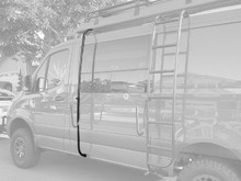 Black Mercedes Sprinter van highlighting Aluminess Surf Pole.