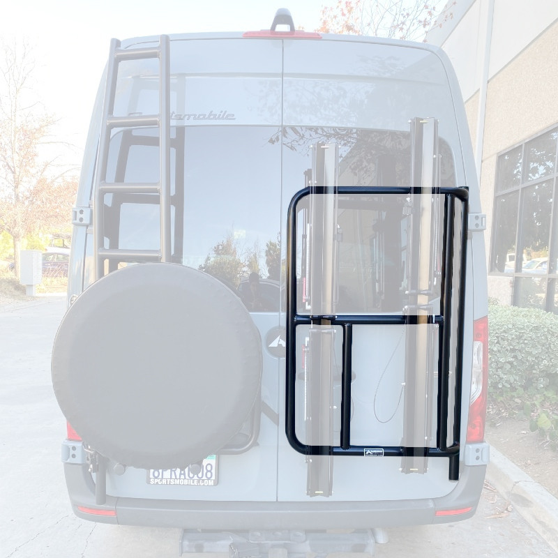 Vertical Rear Door Bike Rack Sprinter 2019+ / VS30 Aluminess
