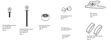 Service Part - Small Parts Kit and Rear Clamp - JL Sunrider for Hardtop Service Part - Small Parts Kit and Rear Clamp - JL Sunrider for Hardtop