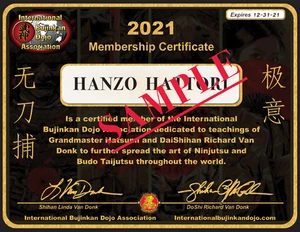 MEMBERSHIP IBDA International Bujinkan Dojo Association