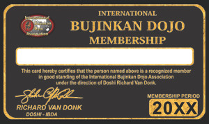 MEMBERSHIP IBDA International Bujinkan Dojo Association