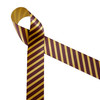 Burgundy stripes on 1.5" Dijon gold ribbon is a handsome addition to any gift!