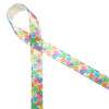 Conversation hearts on 5/8" white single face satin are the ideal accent to any gift to get the party started!
