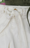 18pc VANILLA STAR Belted Jean Shorts GREEN Ivory #17518c ()
