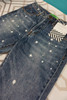 15pc FREE PEOPLE x Sandrine Rose POLKA DOT Blue Jeans  #29870A (J-4-7)