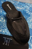 23prs Womens INC Black Velvet Slide Flats Slippers #23669B (W-2-4)