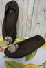 18pc QVC Dennis Basso Slippers BROWN Overstocks SMALL #24588L (z-7-4 )