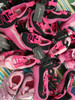 18prs GIRLS XERTIA Sneakers / Tennis Shoes Pink & Black #20822Q (J-5-5)