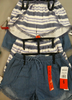 18 SETS = 36pc Girls DKNY Shorts Stripe & Faux Jean 6 6X OVERSTOCKS #17210i (L-4-4)