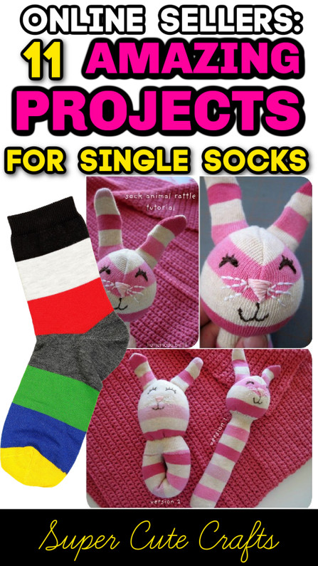 Online Sellers: 11 AMAZING Projects for Single Socks