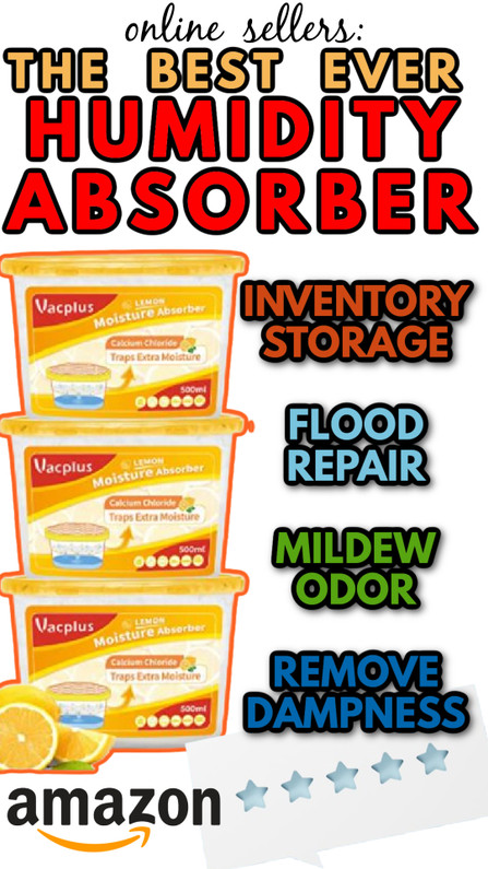 BEST Humidity Absorbers - Inventory Storage, Floods, Basements