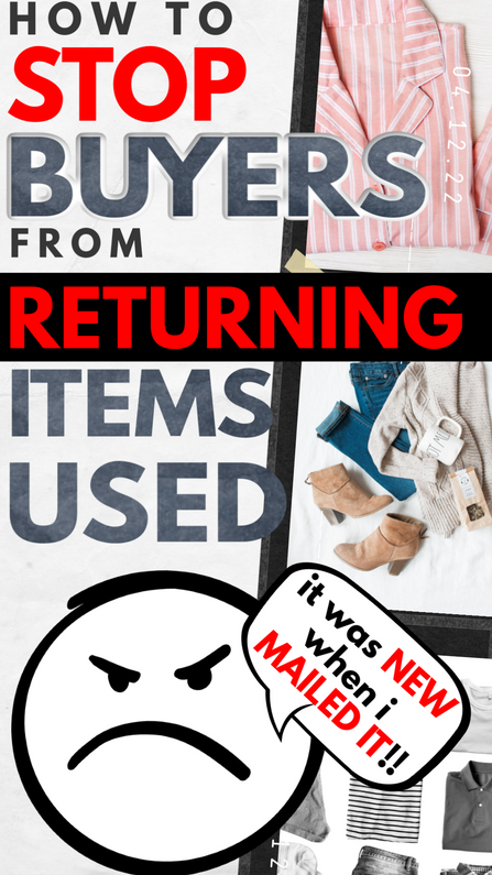 HOW TO STOP Online Customers Using / Wearing It Then RETURNING It