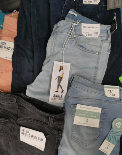 celebrity pink recycled jeans