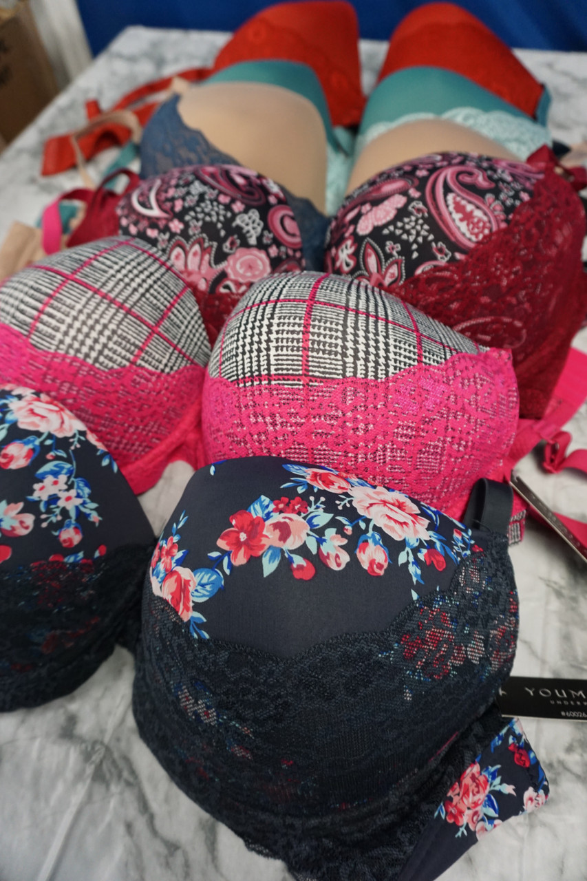 30pc Womens Youmita Size 36F Full Coverage Lined Bras OVERSTOCKS #26494A  (Q-5-3)