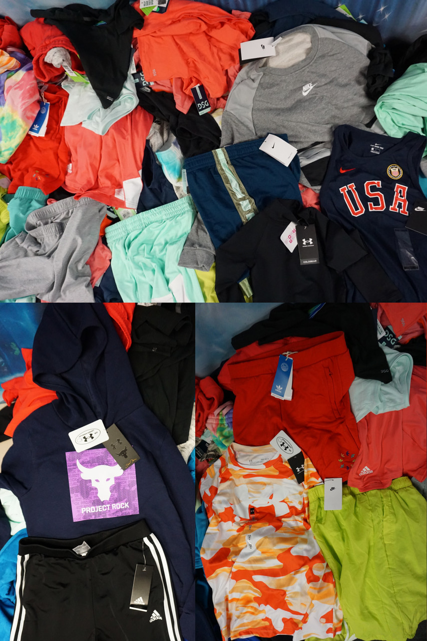 buy wholesale Nike, Adidas, Under Armour Clothing Bulk- LOCATED IN  MICHIGAN! Pickups Welcome!