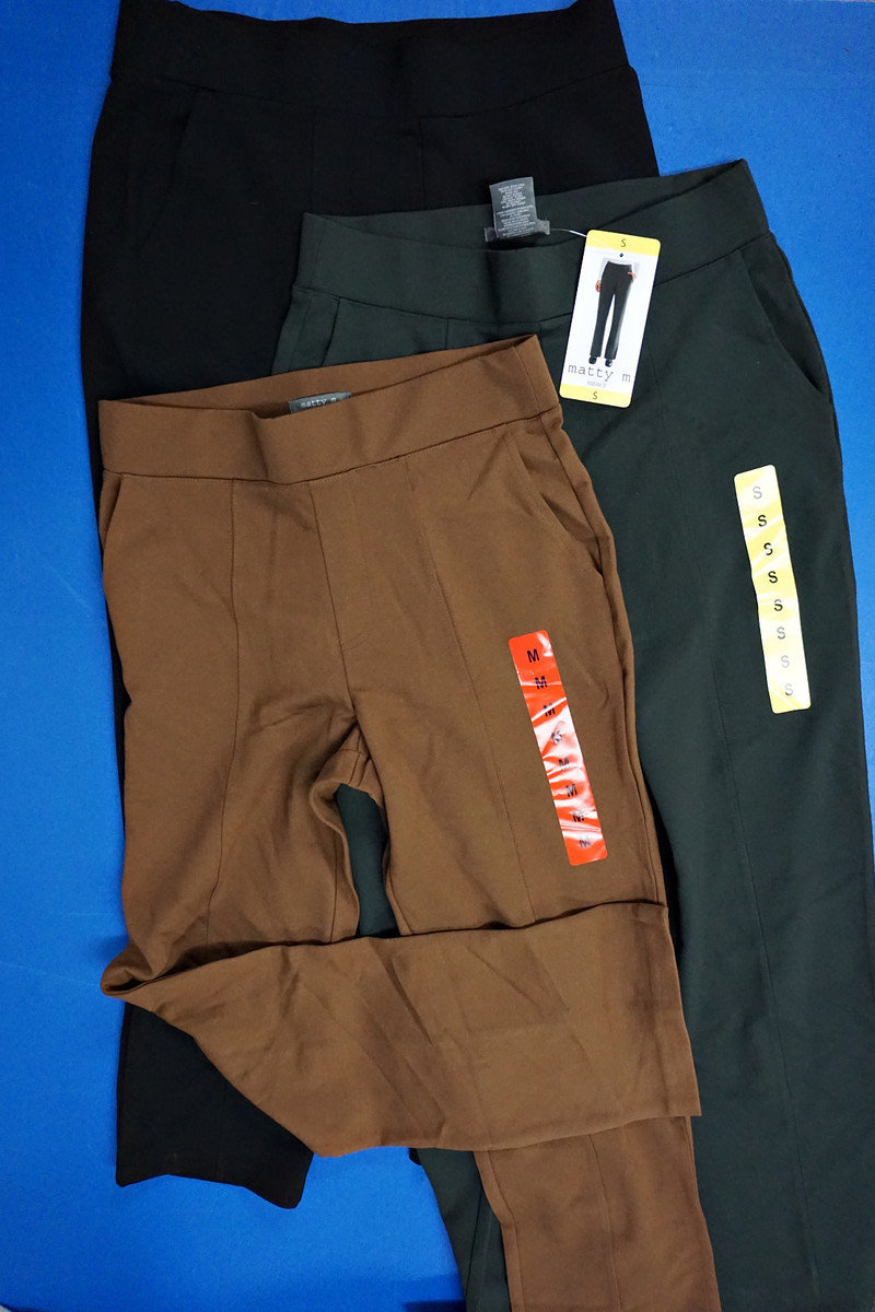 matty m ladies' pull-on dress pant Matty M Women's Pull on Comfort Stretch Dress Pants (Espresso, L)