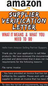 Online Sellers: Email from Amazon About Supplier Verification (What This Means!)