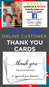 Awesome, Cheap "Thank You Cards" / Comment Cards for Your Online Orders