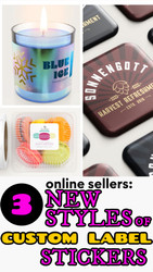 Online & Etsy Sellers: 3 AMAZING New UPrinting Custom Label Stickers for Your Biz 