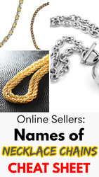 Online Sellers: Chain Necklace Types Cheat Sheet