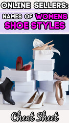 Online Sellers:  NAMES of Different Types of Womens Shoes Styles (Cheat Sheet!)