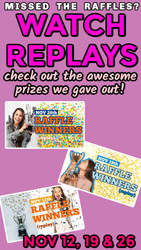 Raffle Winner Replays!  November 12th, 19th and 26th! 