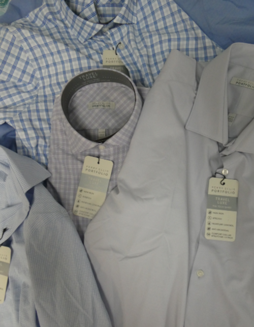 5pc $400 in MENS Perry Ellis DRESS SHIRTS #16073BH (v-1-5)