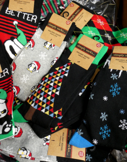 48prs BOTTOMS OUT Adult Holiday Socks #16965u (m-4-2)