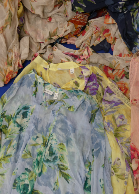 20pc SUSAN GRAVER Sheer Floral Tunics #17265L (N-1-2)