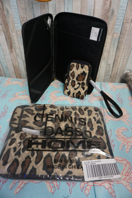 14 SETS = 28pc QVC Dennis Basso TWO PIECE Bag Set! Leopard #24583L  (Y-7-3)