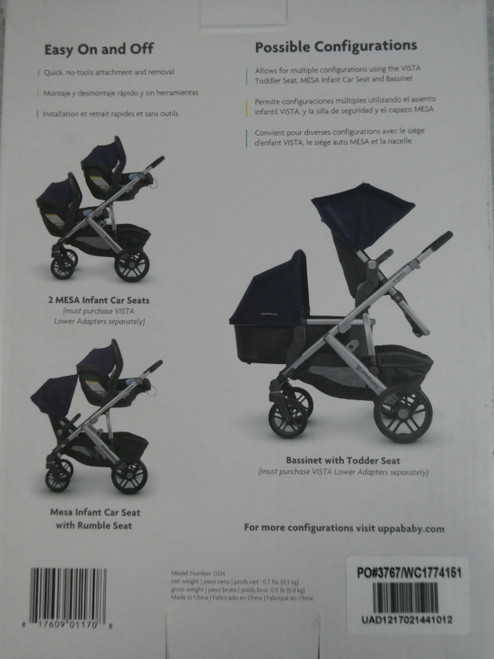 UPPAbaby Vista Upper Adapters for MESA 2015+ #20725H (O-5-4)