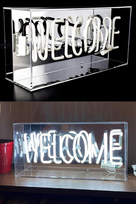 1pc Locomocean WELCOME Plug-in Neon Sign in Acrylic Box #27937B (A-7-6)