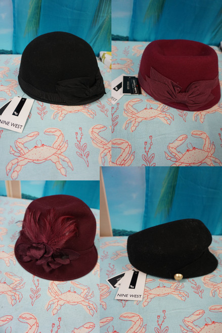 12pc Womens JOSETTE & NINE WEST Cloche Hats #23677B (h-4-5)