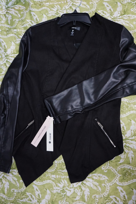 15pc $100 AQUA Brand Womens Jackets BLACK Duplicates XS / S #25991T (W-10-1)