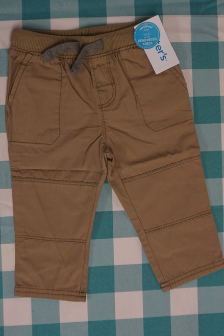 20pc Baby Boys CARTERS $26 Chino Cargo Pants OVERSTOCKS Size 9 MONTHS #29424H (W-1-1)