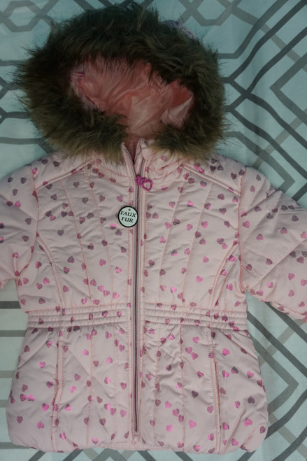 12pc Girls ROTHSCHILD Coats Pink Hearts #29431J (x-9/10-4)