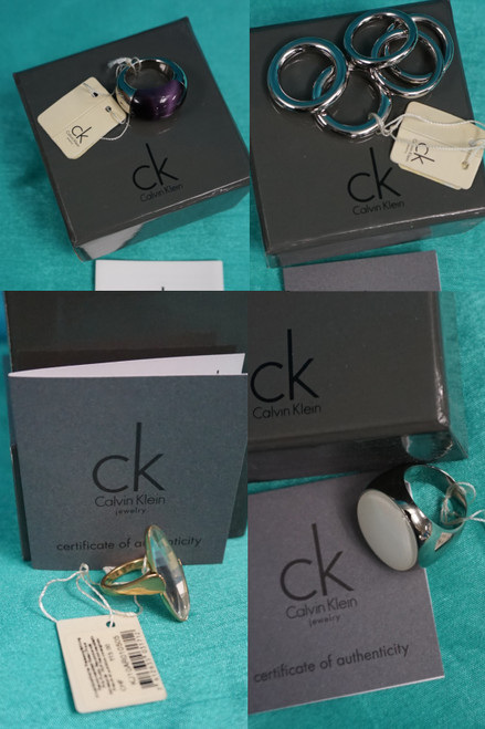 50pc $5,000+ in Calvin Klein Higher End Womens Rings BOXED #24813B (C-3-4)