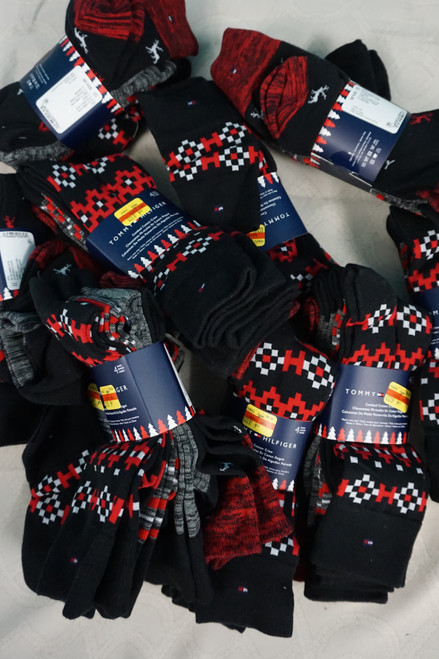 10 SETS =  40prs Mens TOMMY HILFIGER Christmas Holiday Sock Sets #30865G (Z-3-4)