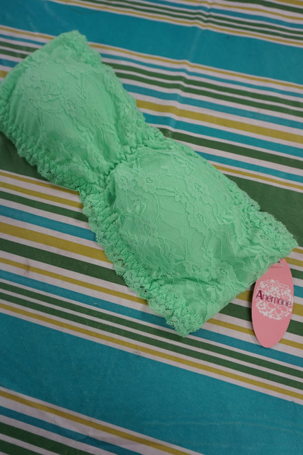 18pc Anemone Lace Bandeau Bralettes BRIGHT GREEN #26186F (O-1-3)