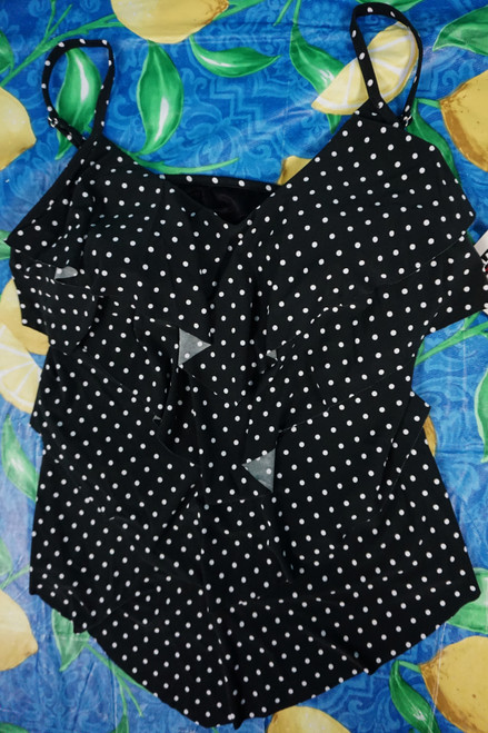 16pc Womens MIRACLESUIT Size 8 Tankini Tops Polka Dot #27382J (M-1-4)