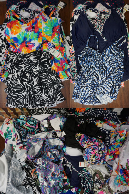 29pc Grab Bag ISLAND ESCAPE & Swim Solutions TANKINI TOPS #32075d ()