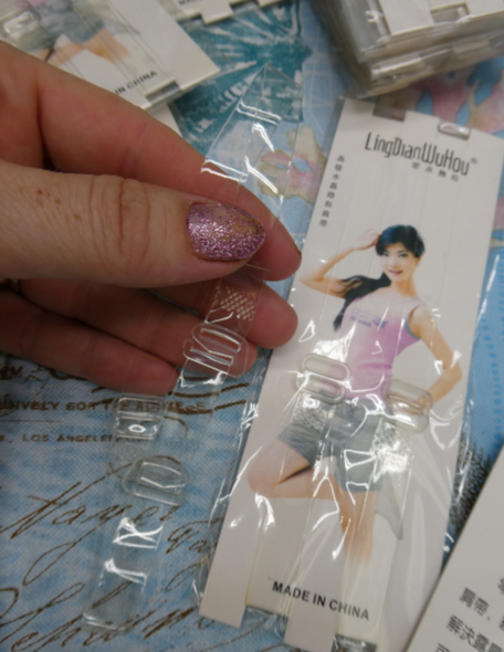 RESTOCKED! 24 SETS = 48pc CLEAR Replacement BRA STRAPS Overstocks #15810x (B-10-3)