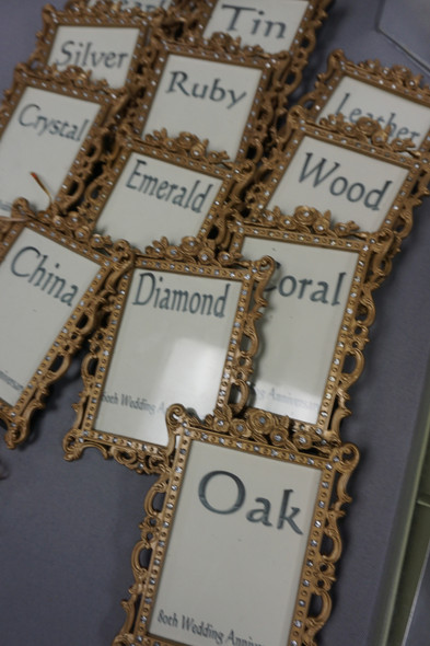 34pc Wedding Decor (USED) Table Numbers VEIL Card Box #29804x (D/E-END)