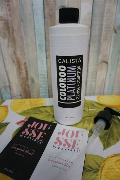 14 SETS = 42pc Total CALISTA Coloroo PLATINUM Cleanse & Condition Shampoo & JOUSSE #24970L (V-10-3)