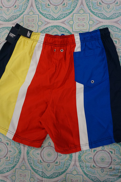 25pc Mens Lands End SWIM TRUNKS Swim Shorts Color Block #30415z (U-1-4)