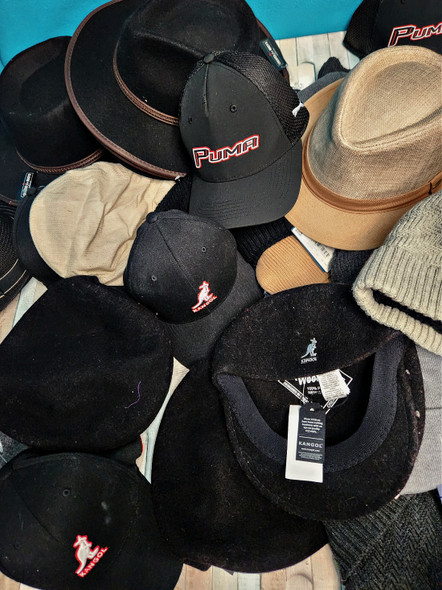 34pc Mens Hats BUGATTI Superdry KANGOL Scala PUMA Ken Cole #35303A (A-4-5)