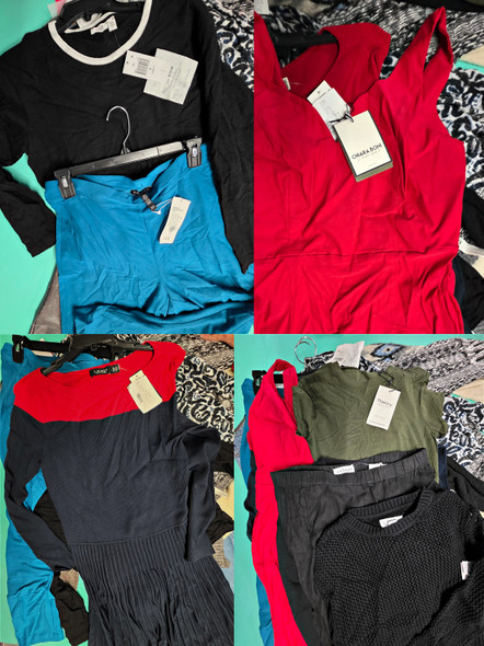 18pc $695 BONI Velvet Graham Spencer AQUA FORMAL Nic + Zoe THEORY #35348e (G-3-4)