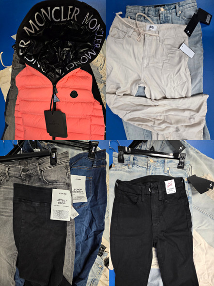 14pc $1,535 MONCLER Paige FRAME 7 Mankind JOES #35507G (G-8-3)